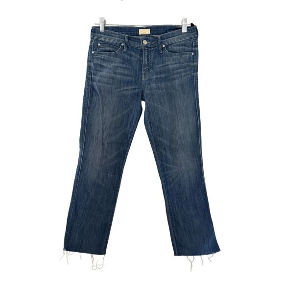 MOTHER The Rascal Fray Straight Jeans Medium wash sz 28 - Picture 1 of 10
